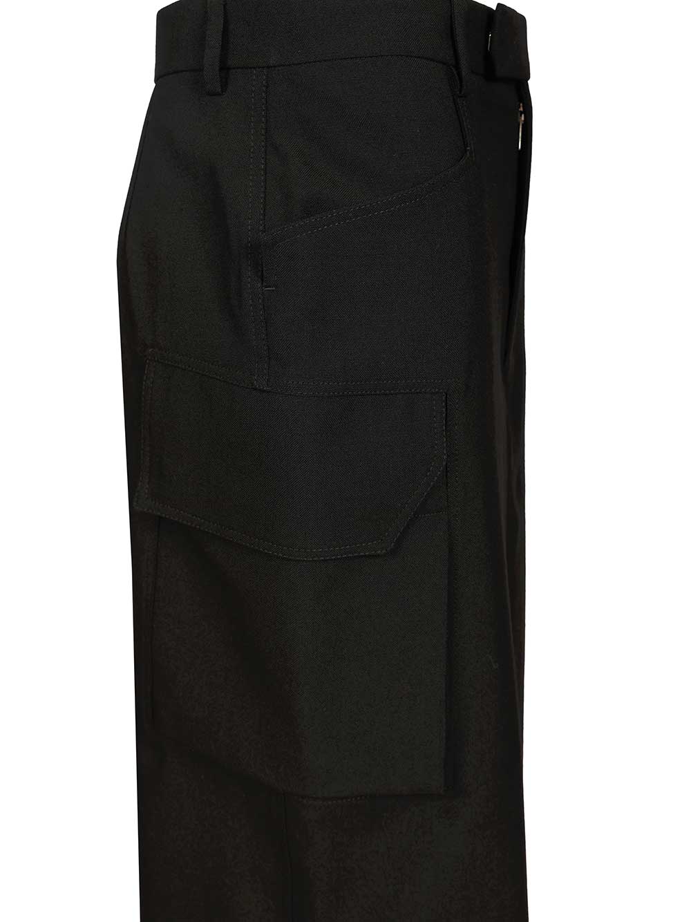 Firebanks wool midi skirt Black New
