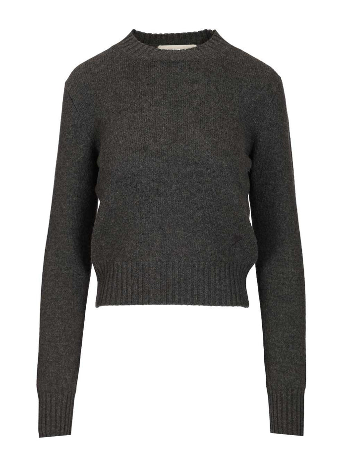 Wool and cashmere sweater Black Cachemire Laine(ovis Aries) Knitwear