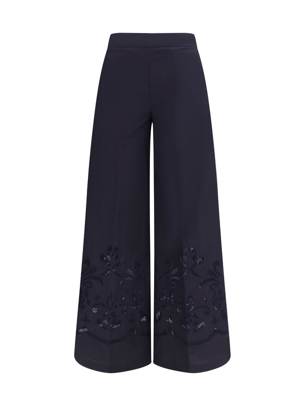 Forte_forte 90% Cotton; 10% Silk trousers in black