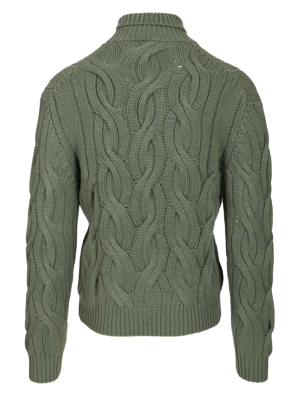 Cashmere cable knit sweater Green Knitwear