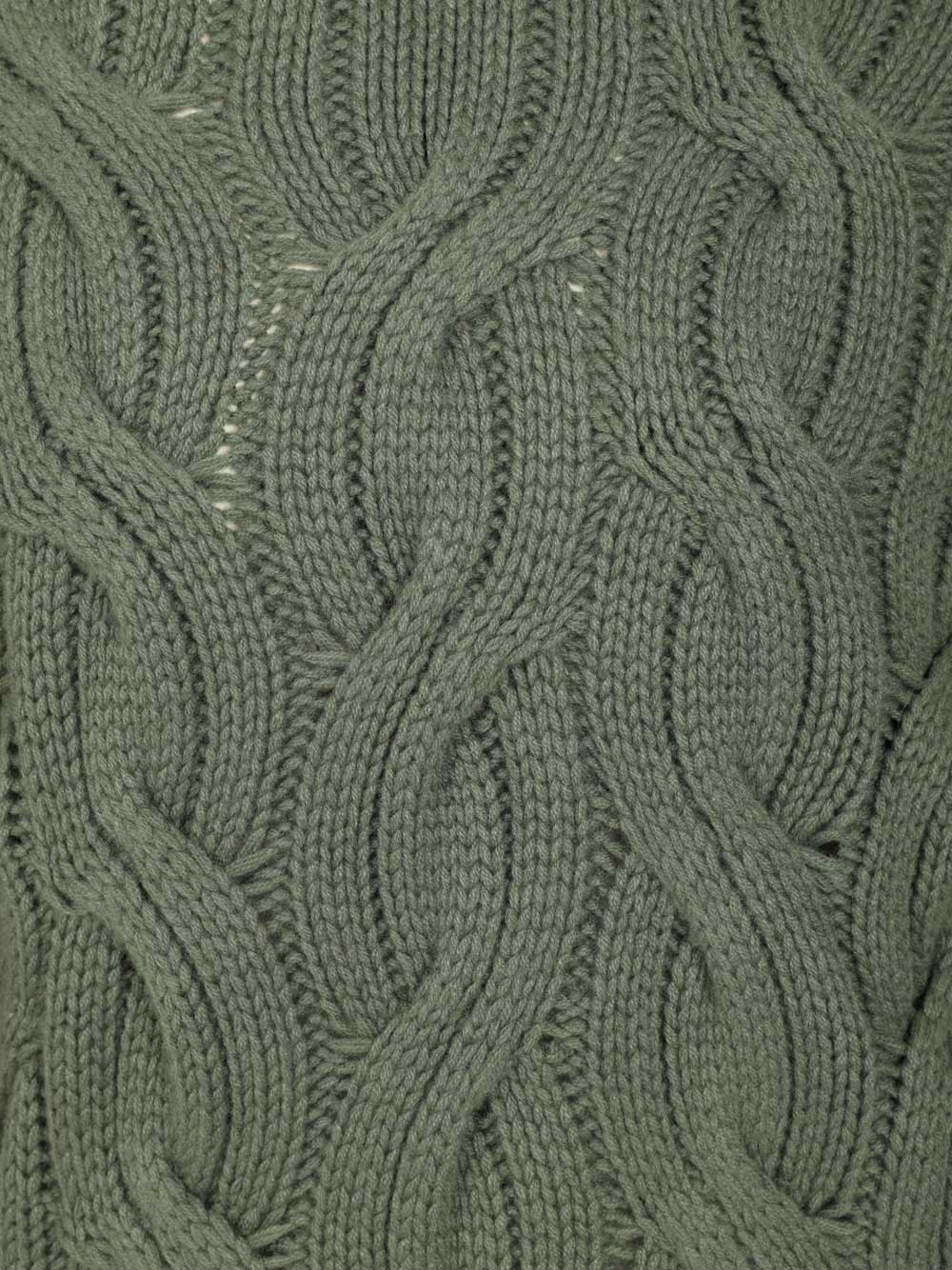 Cashmere cable knit sweater Green Knitwear