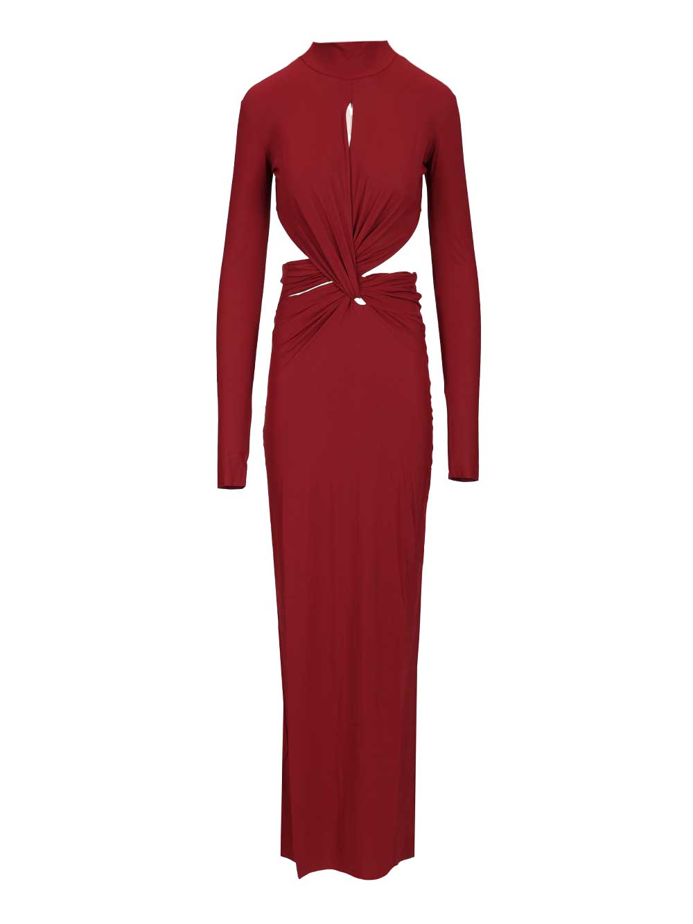 Leonie Maxi Dress Bordeaux Jersey Polyamide Elastan