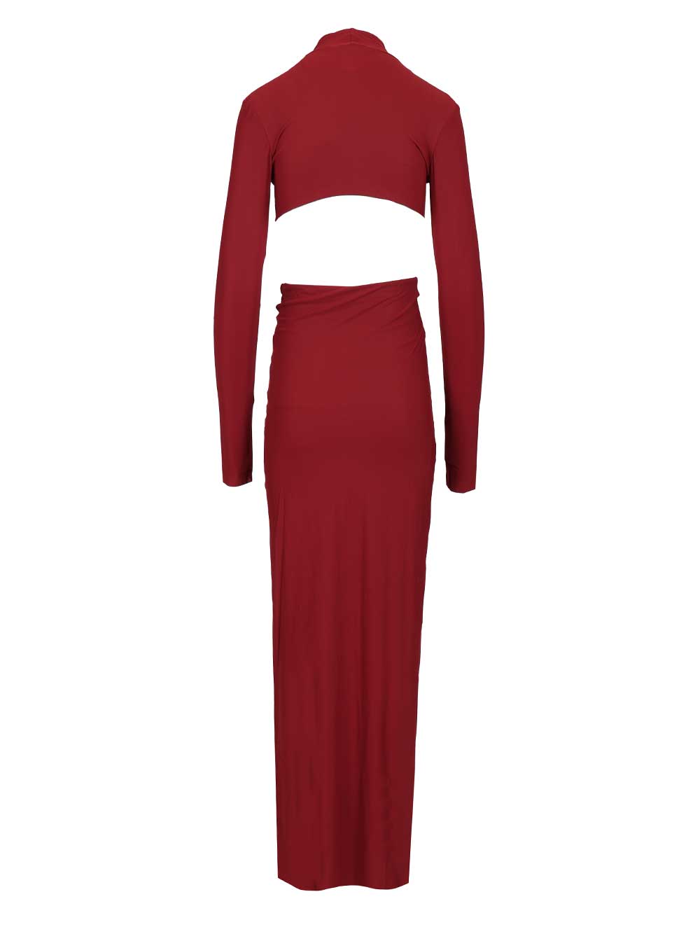 Leonie Maxi Dress Bordeaux Jersey Polyamide Elastan