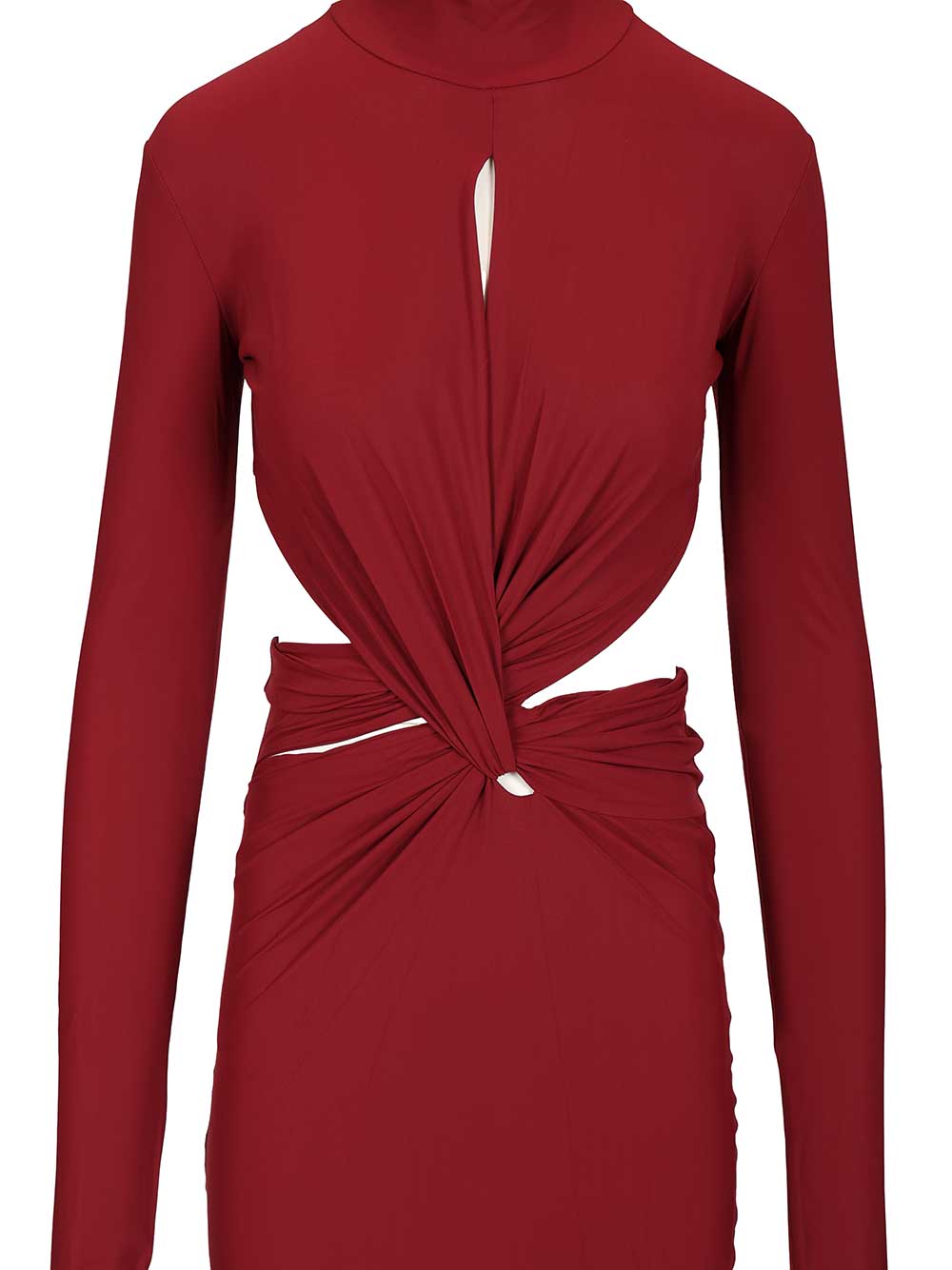 Leonie Maxi Dress Bordeaux Jersey Polyamide Elastan