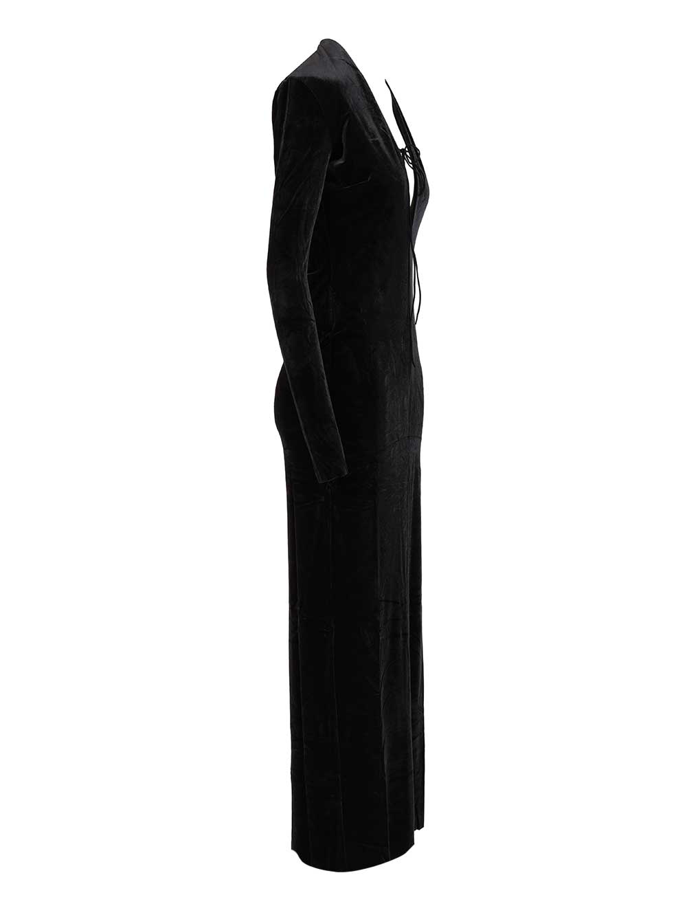 Lara Velvet Maxi Dress Black