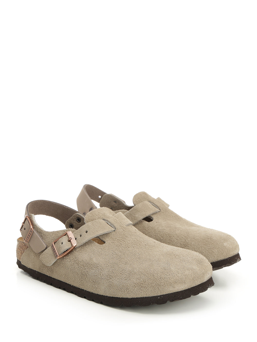 Tokyo suede sabot Beige Leather Sandal