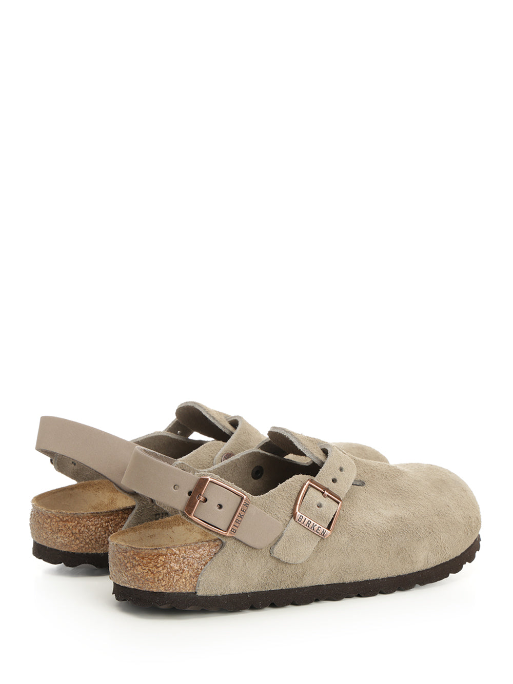 Tokyo suede sabot Beige Leather Sandal