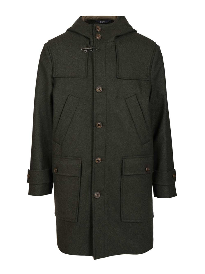 Wool and Cashmere Coat Green Wo Ws Jacket