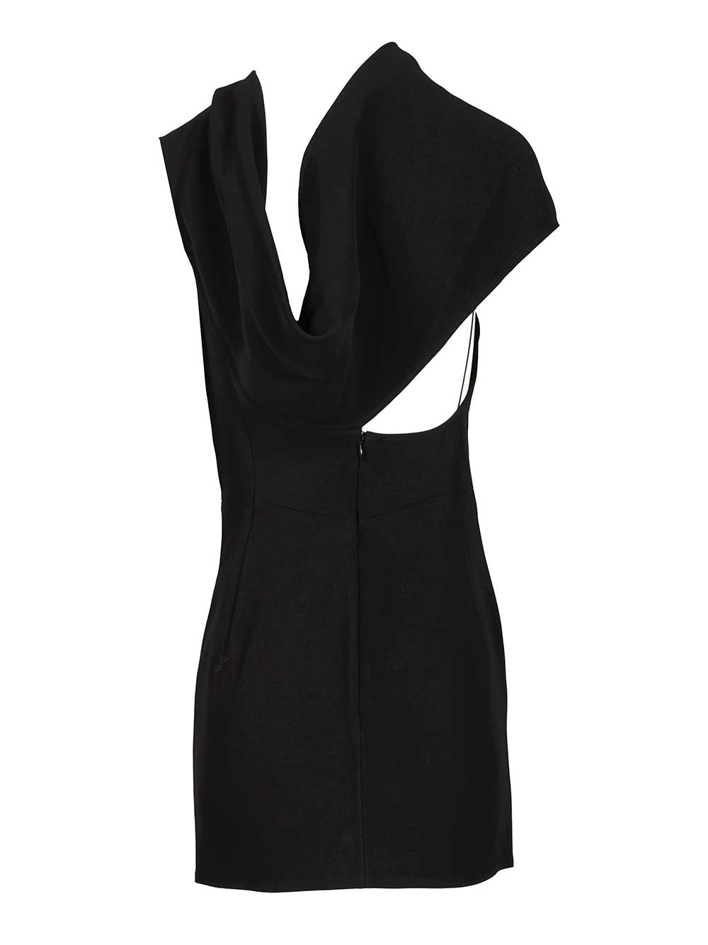 Short Fish Dress Black Polyester Viscose