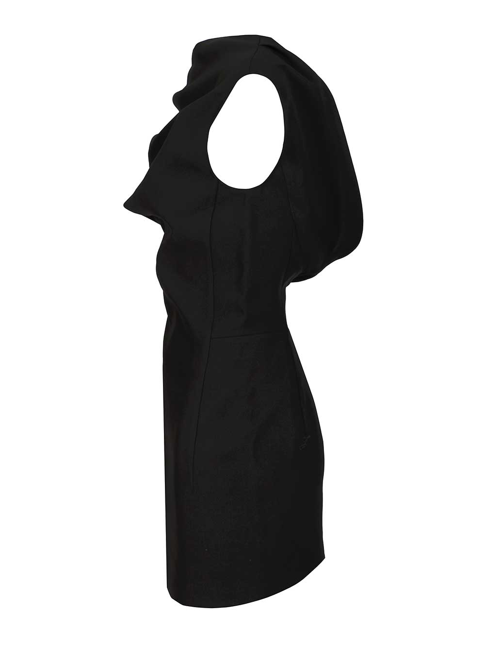Short Fish Dress Black Polyester Viscose