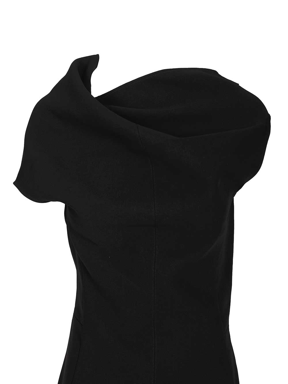 Short Fish Dress Black Polyester Viscose