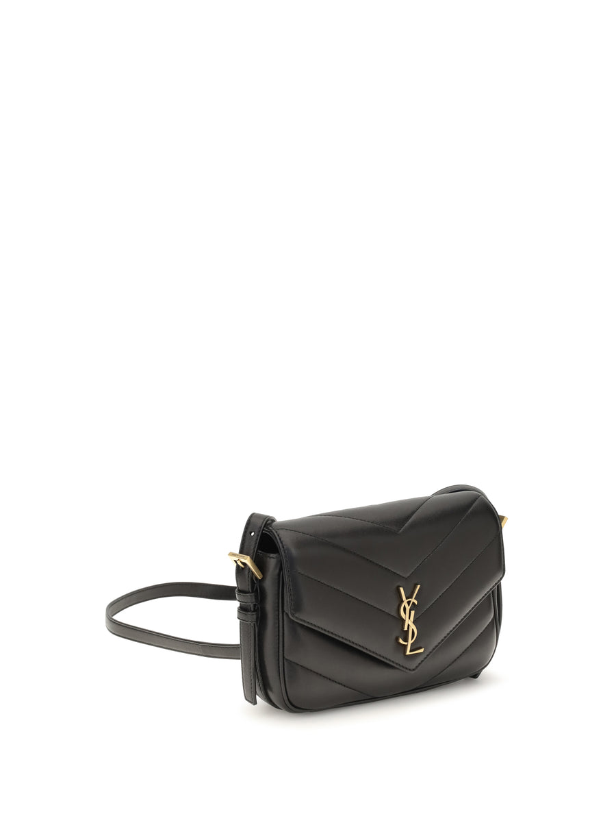 Shoulder Bag Loulou Cassandre Toy Black Lambskin