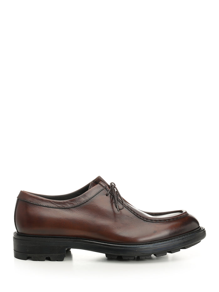 Derby Shoe Brown Leather Lace-up
