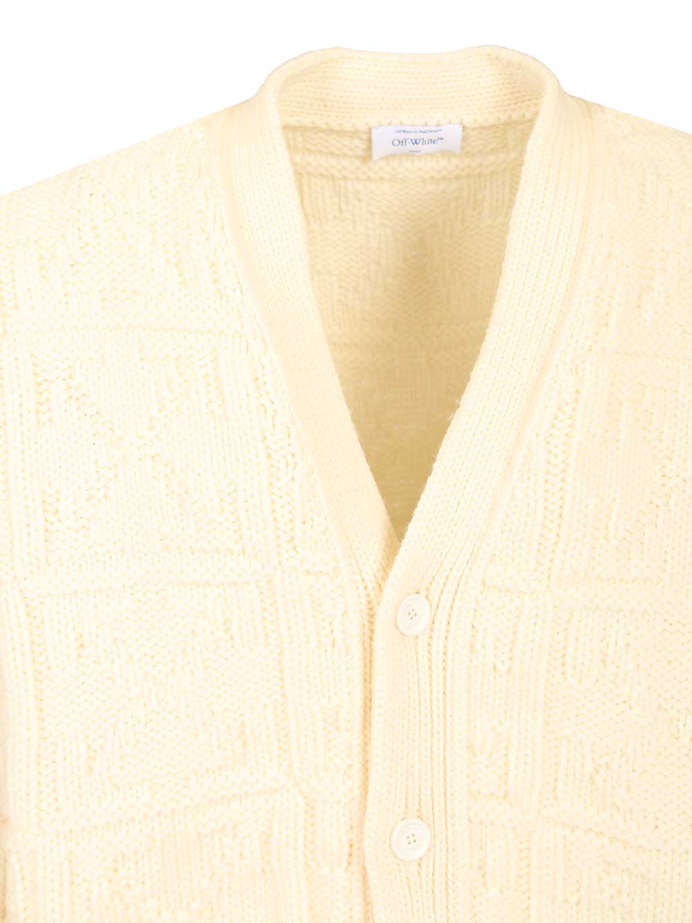 Arrow 3D wool cardigan Beige Knitwear
