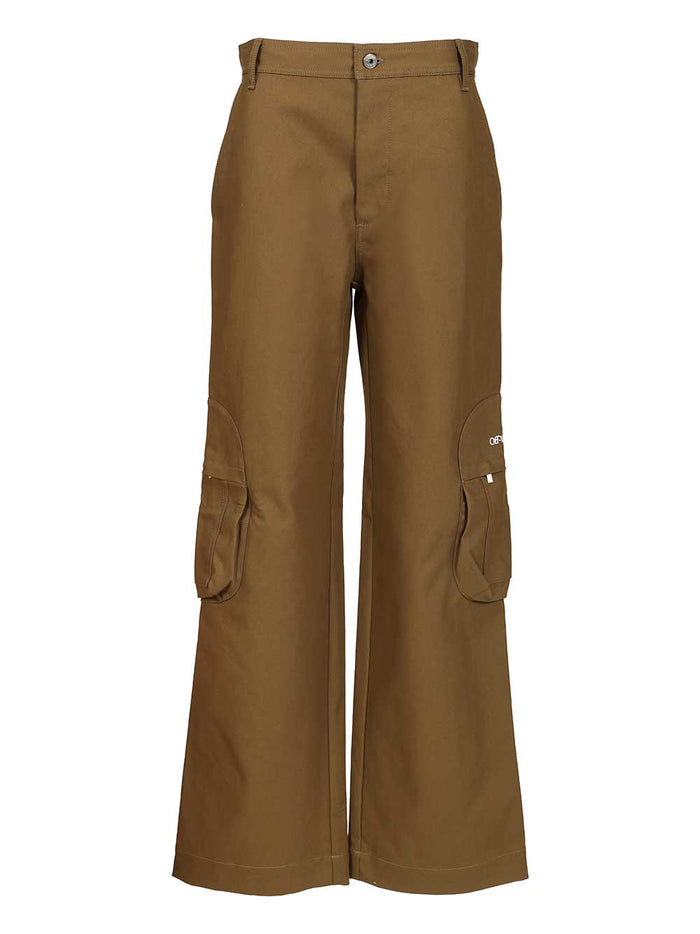 Bookish Cotton Cargo Pant Brown Trousers