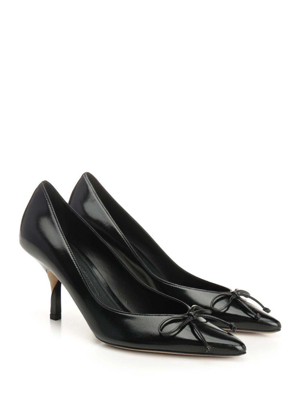 Tourni décolleté Black Cow Leather Pumps