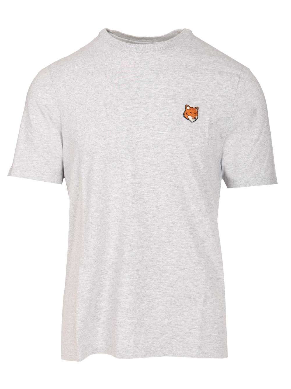 Fox Head T-shirt Grey Cotton