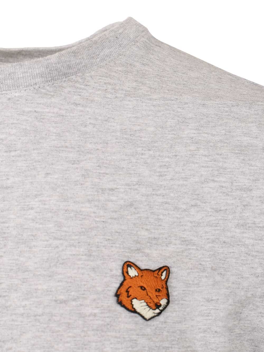 Fox Head T-shirt Grey Cotton