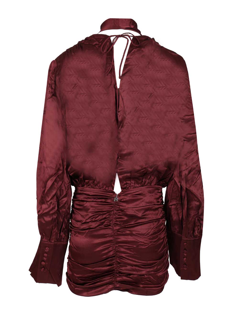 Silk Dress Bordeaux