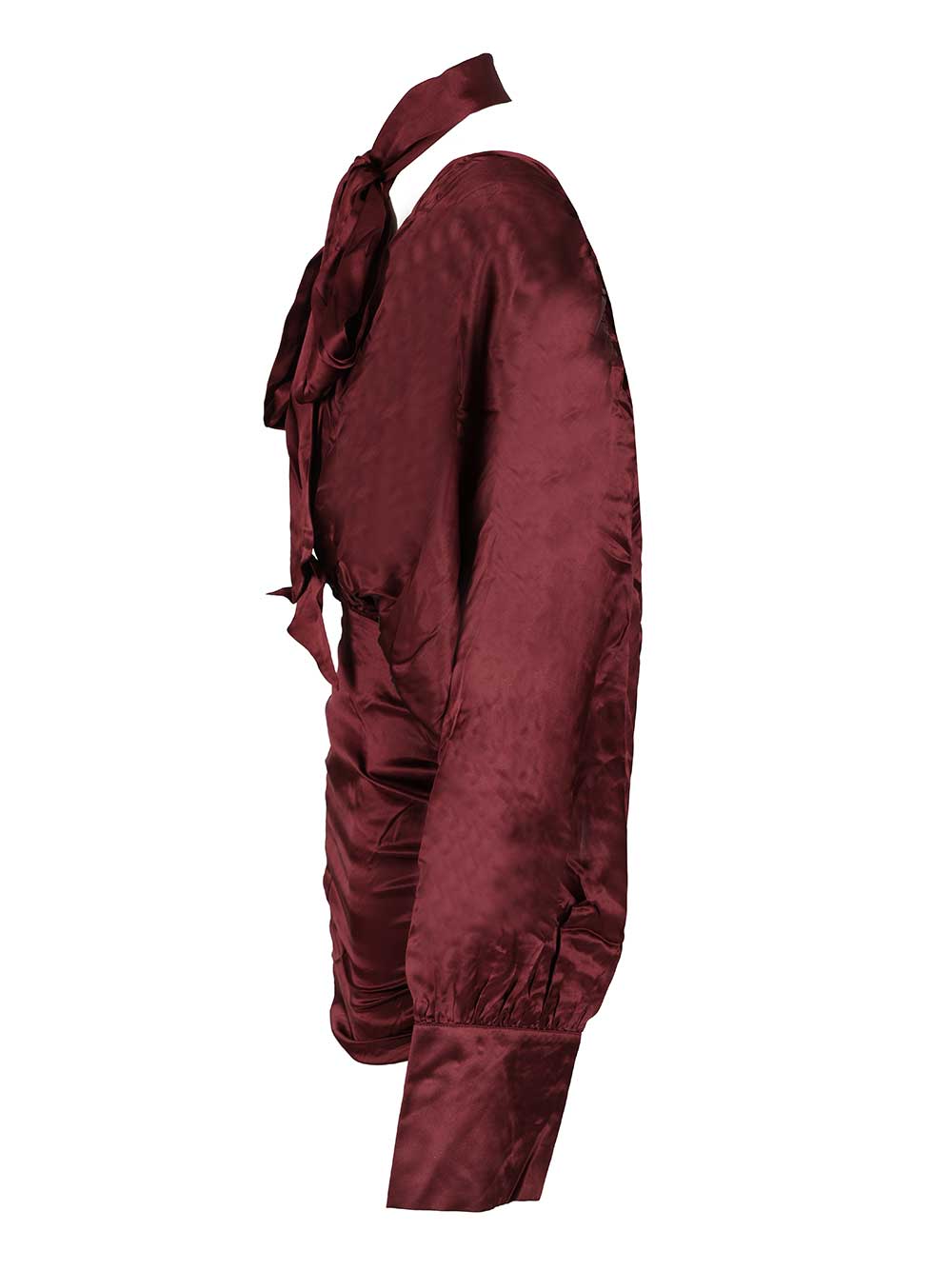 Silk Dress Bordeaux