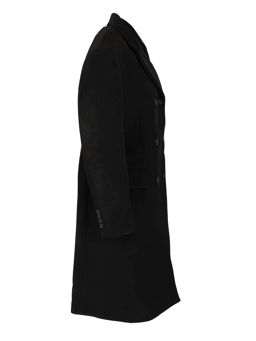 Harper Double-Breasted Coat Black