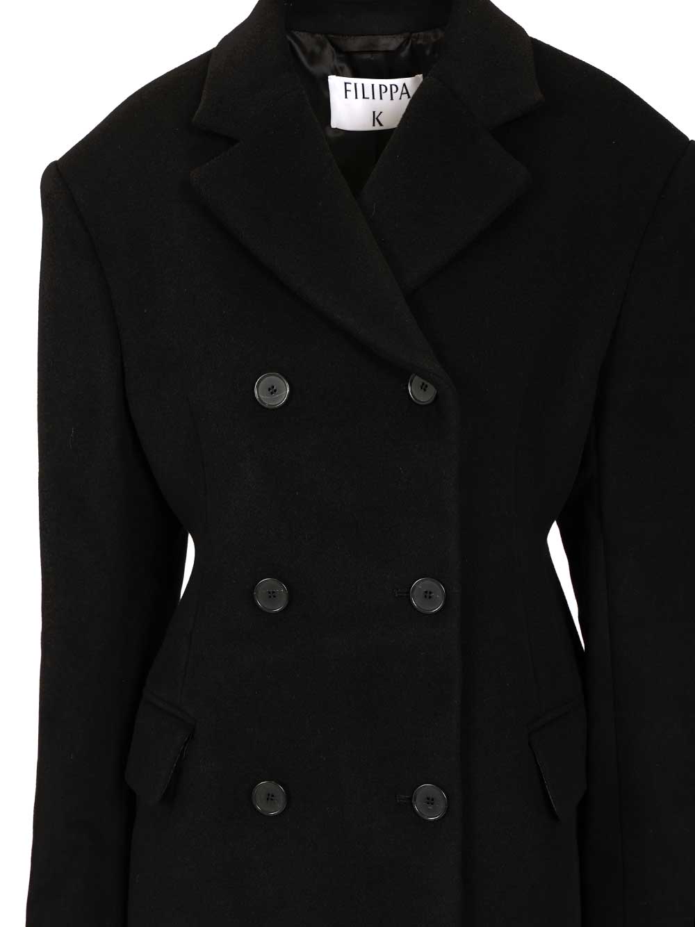 Harper Double-Breasted Coat Black