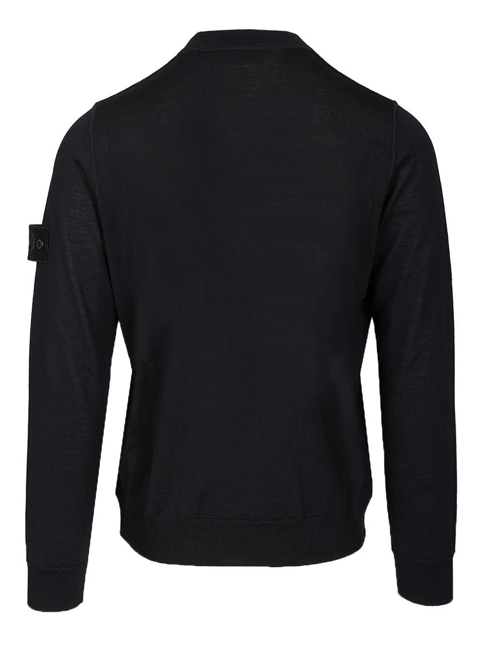 Crew Neck Sweater Blue Wool