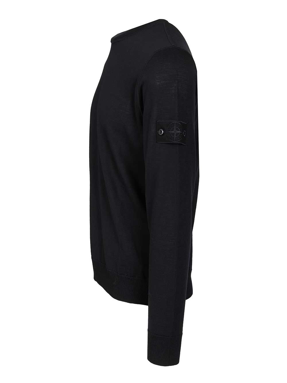 Crew Neck Sweater Blue Wool