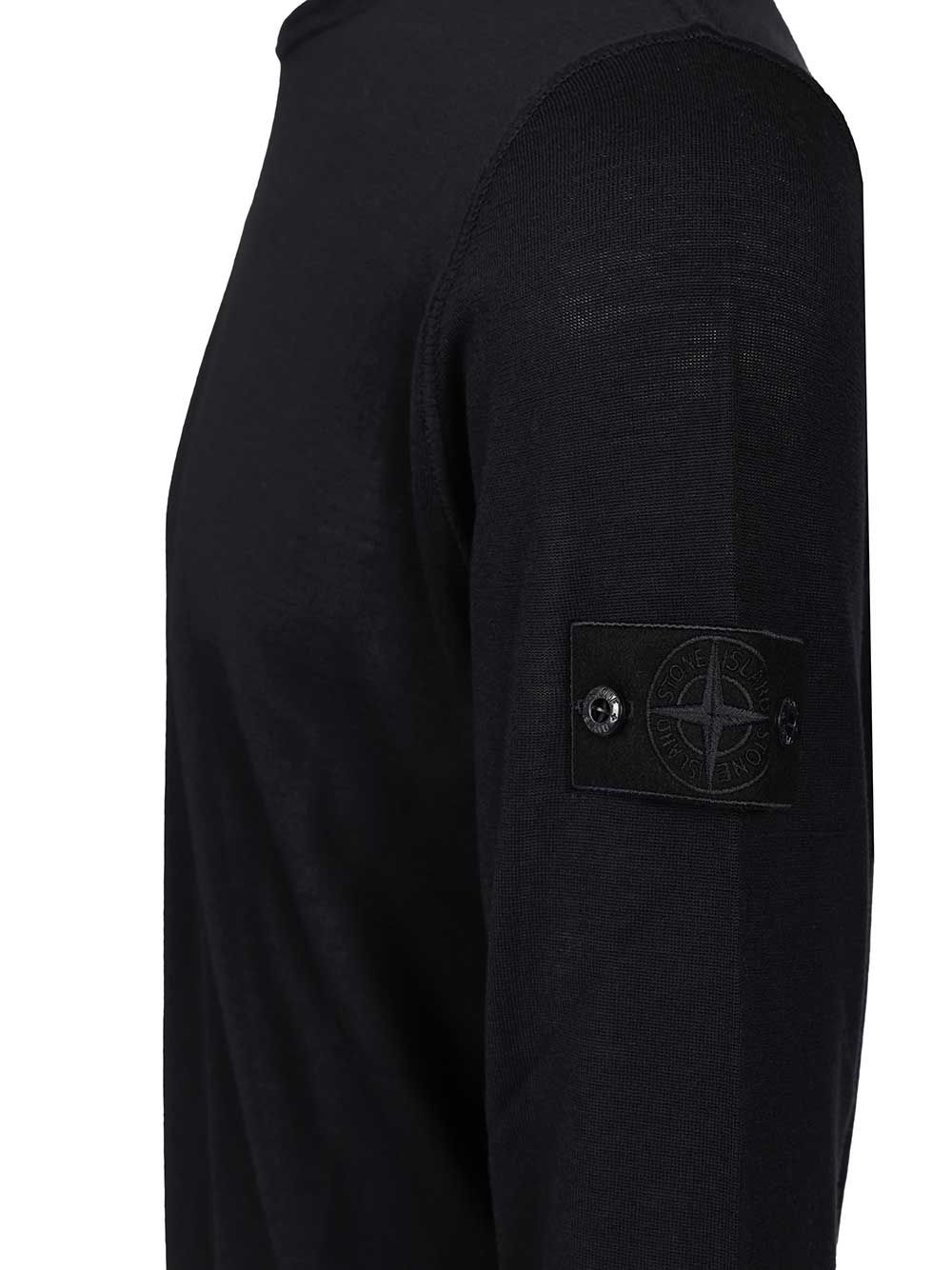 Crew Neck Sweater Blue Wool