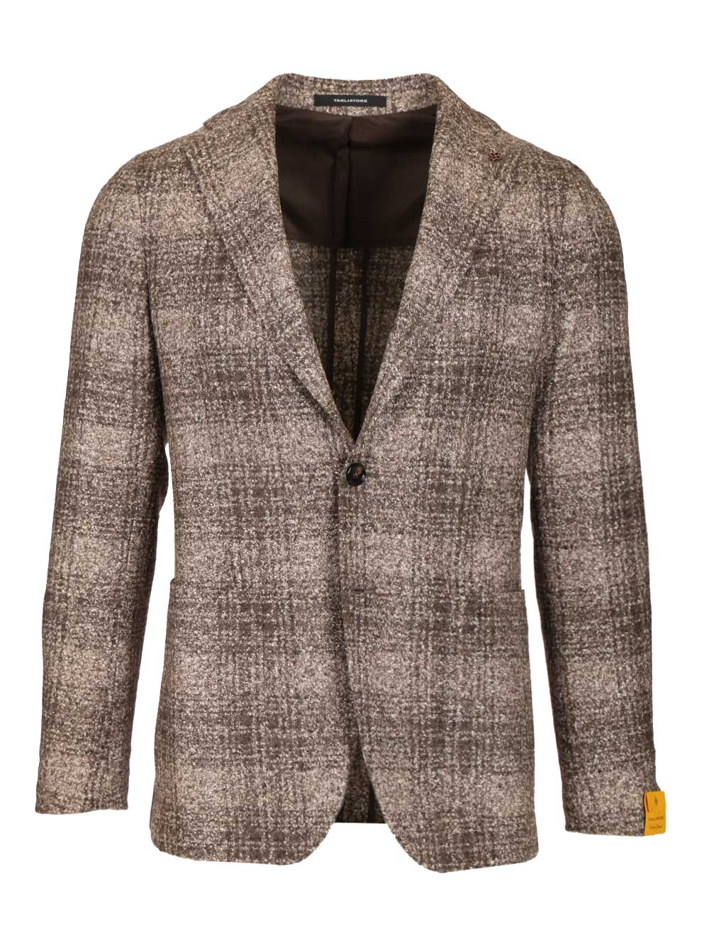 Blazer in wool and silk jersey Brown Poliestere Acrilica Jacket
