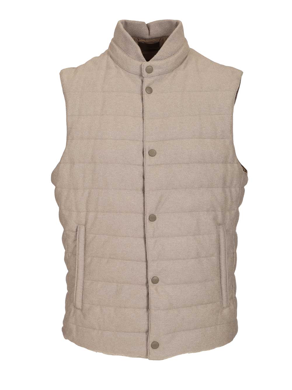 Quilted vest Beige Knitwear