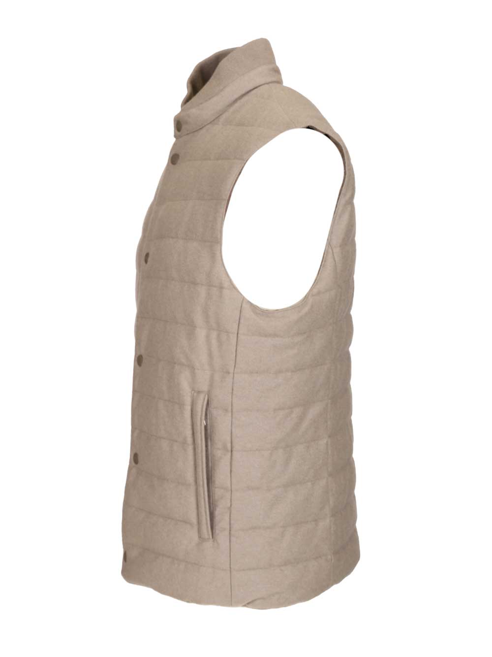 Quilted vest Beige Knitwear