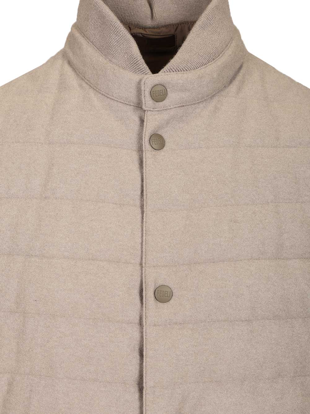 Quilted vest Beige Knitwear
