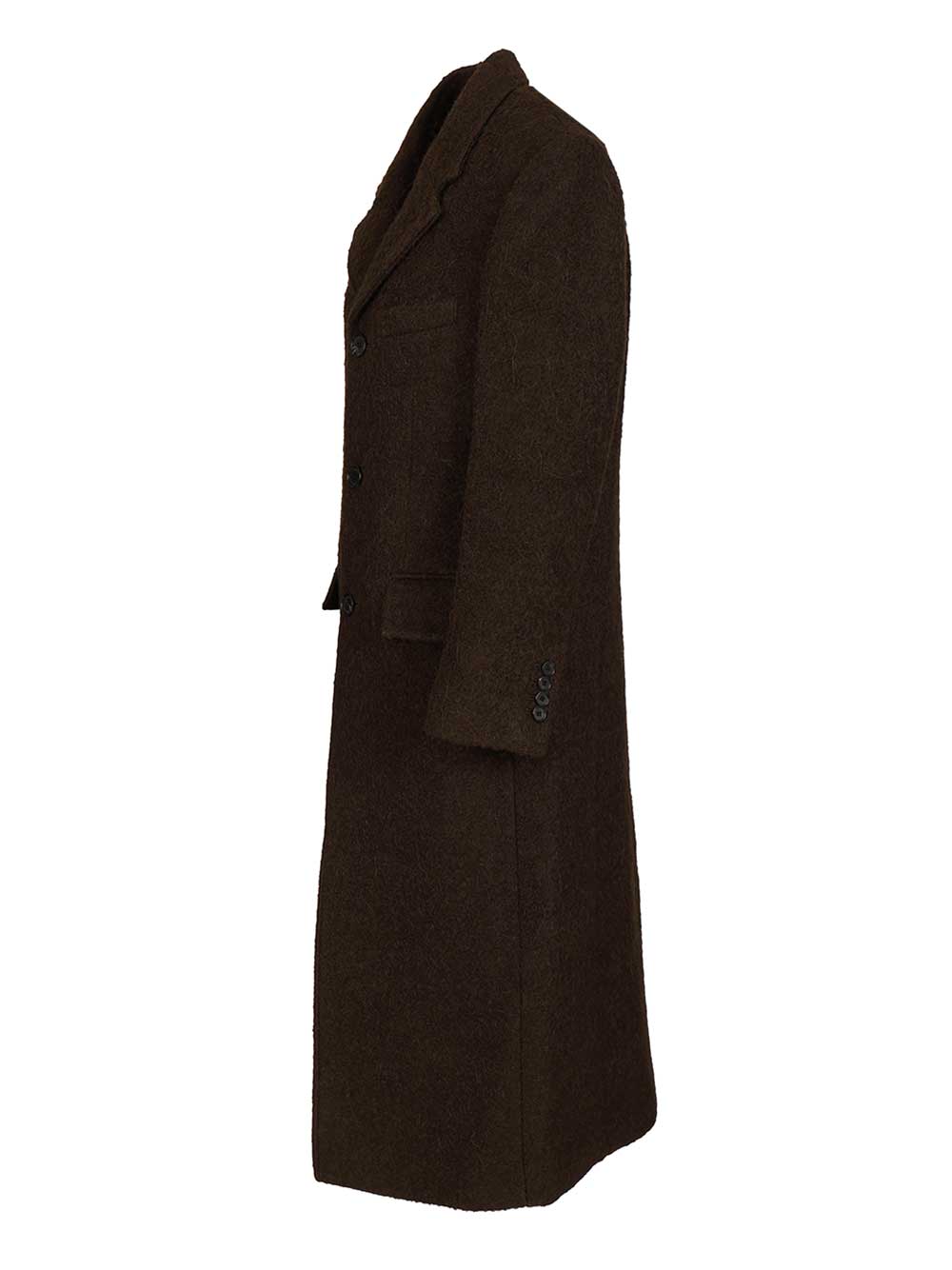 Structured Coat Brown Shell: Wool