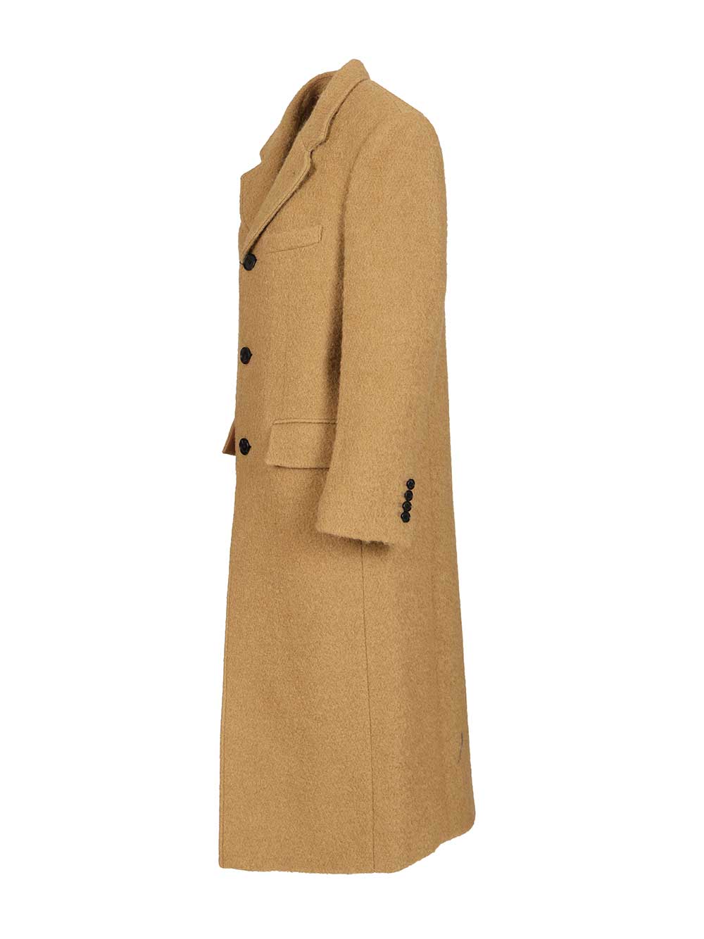 Structured coat Beige Shell: Wool