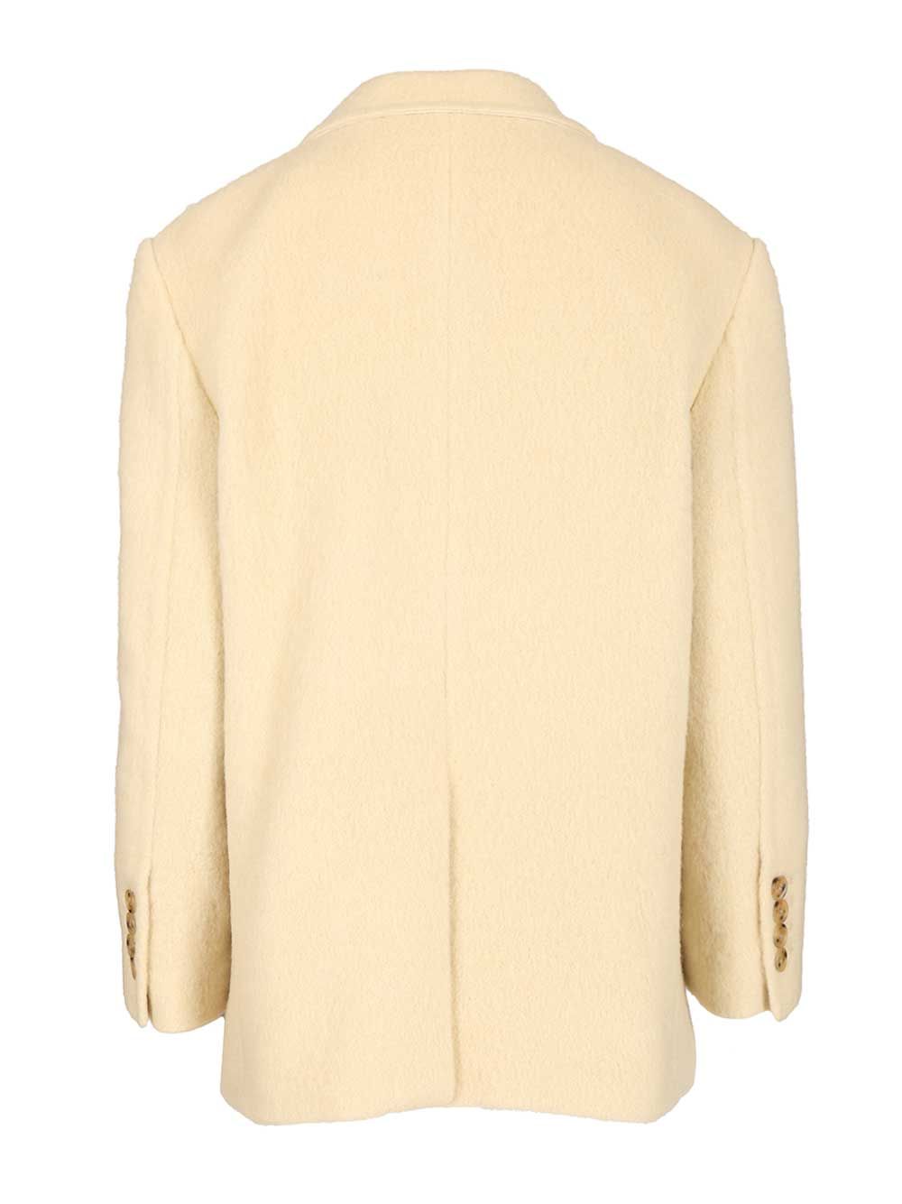 Wool and alpaca blend blazer White Shell: Jacket