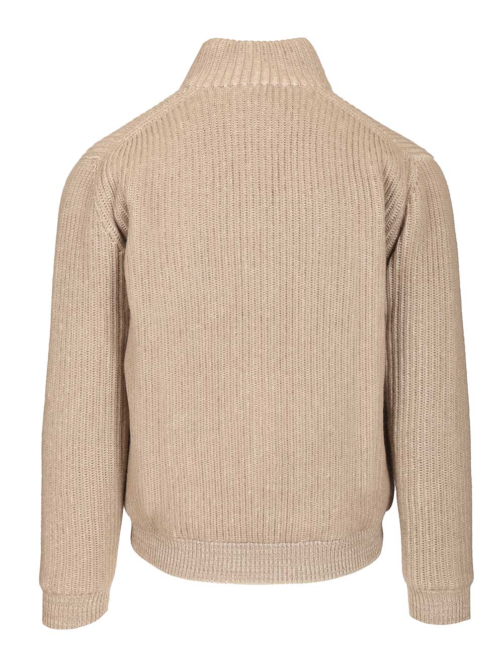 Zip-up cardigan Beige Knitwear