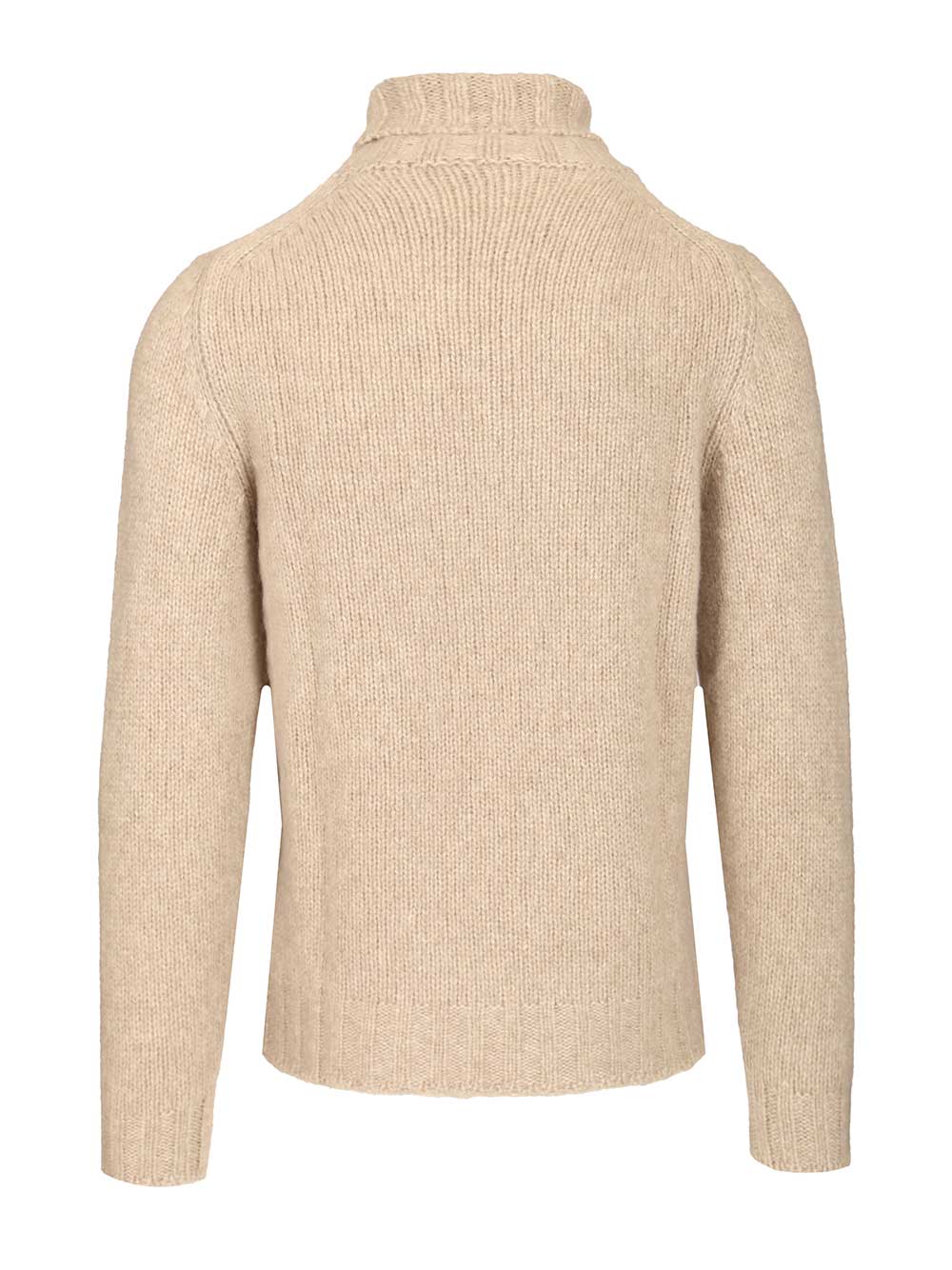 Turtleneck Sweater Beige Ws Silk