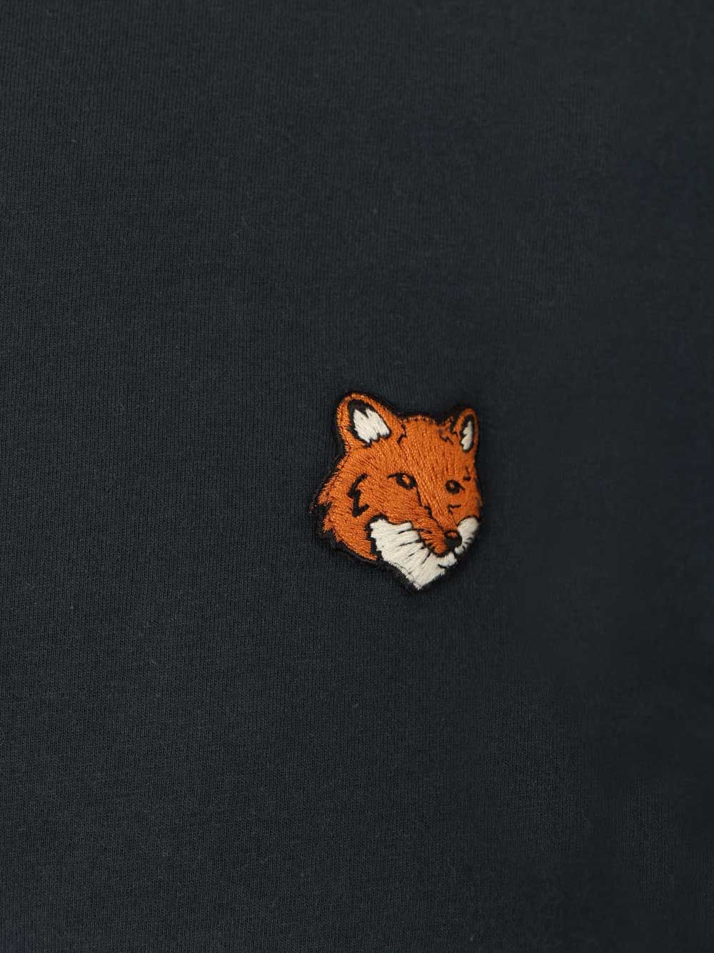 Fox Head T-Shirt Blue Cotton