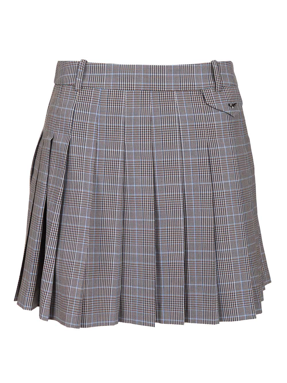 Pleated mini skirt Grey Lining = Viscose