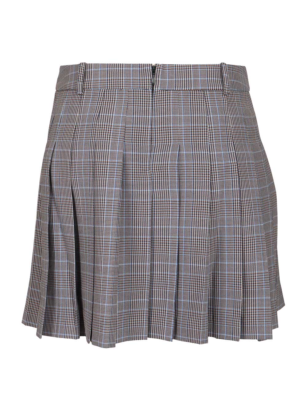 Pleated mini skirt Grey Lining = Viscose