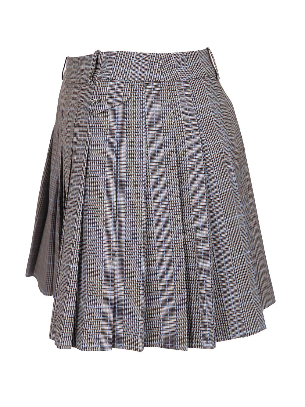 Pleated mini skirt Grey Lining = Viscose