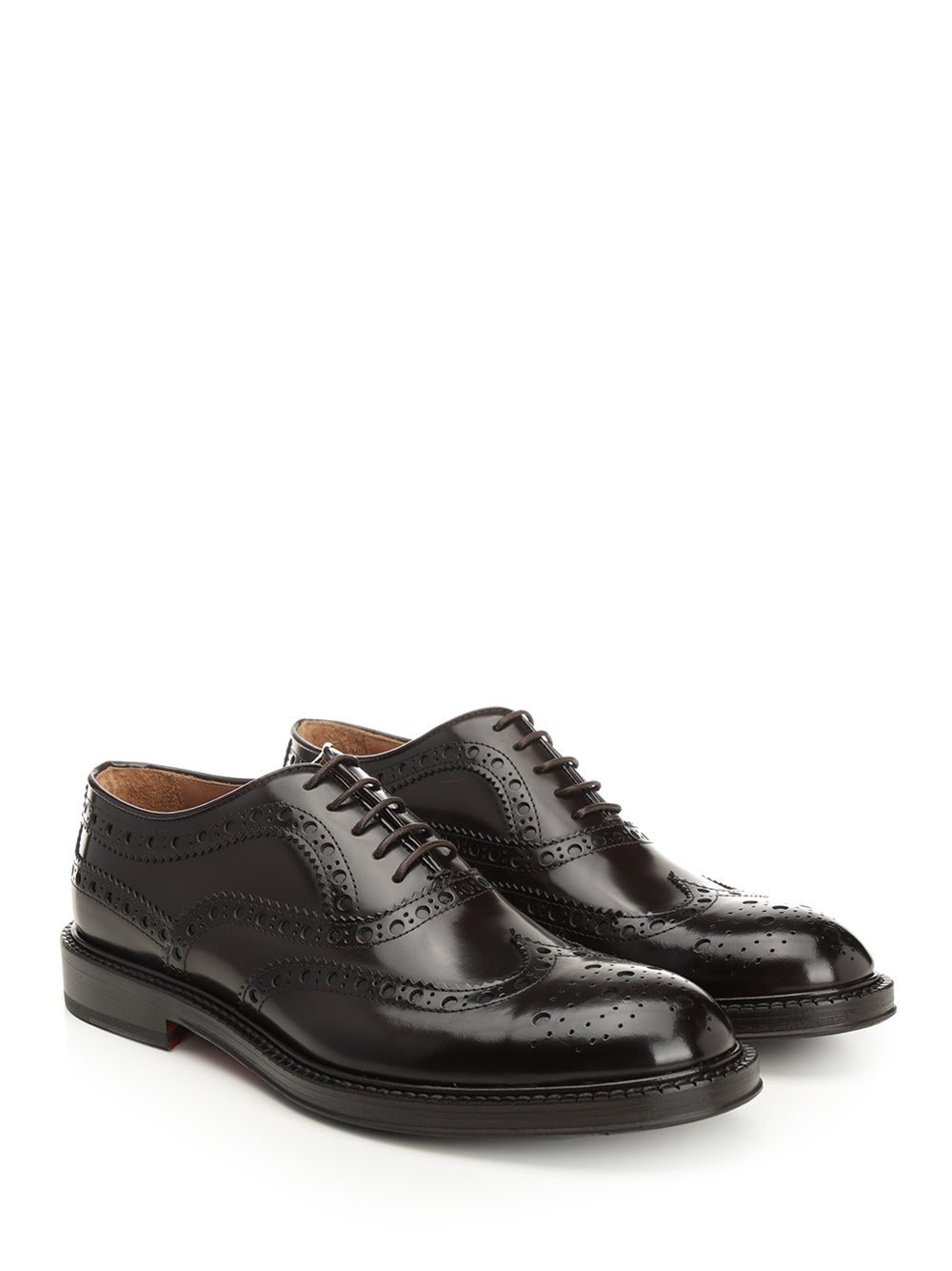 Duilio shoe in brushed leather Brown Calf Skin Lace-up