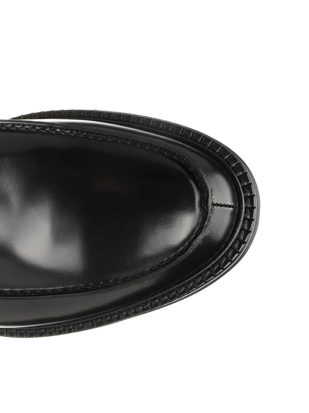 Black Brushed Leather Penny Loafer Calf Skin Loafers