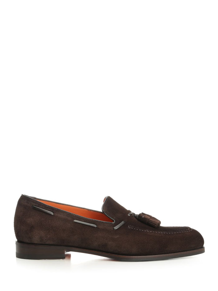 Moccasin With Tassels Brown Calf Goat Lamb Rubber Loafers