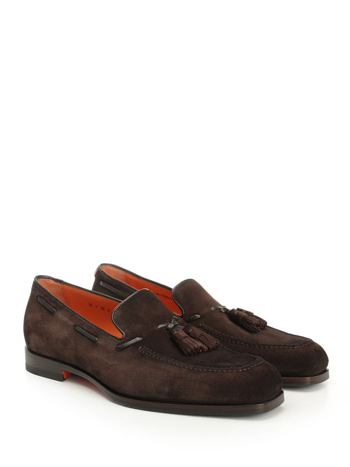 Moccasin With Tassels Brown Calf Goat Lamb Rubber Loafers