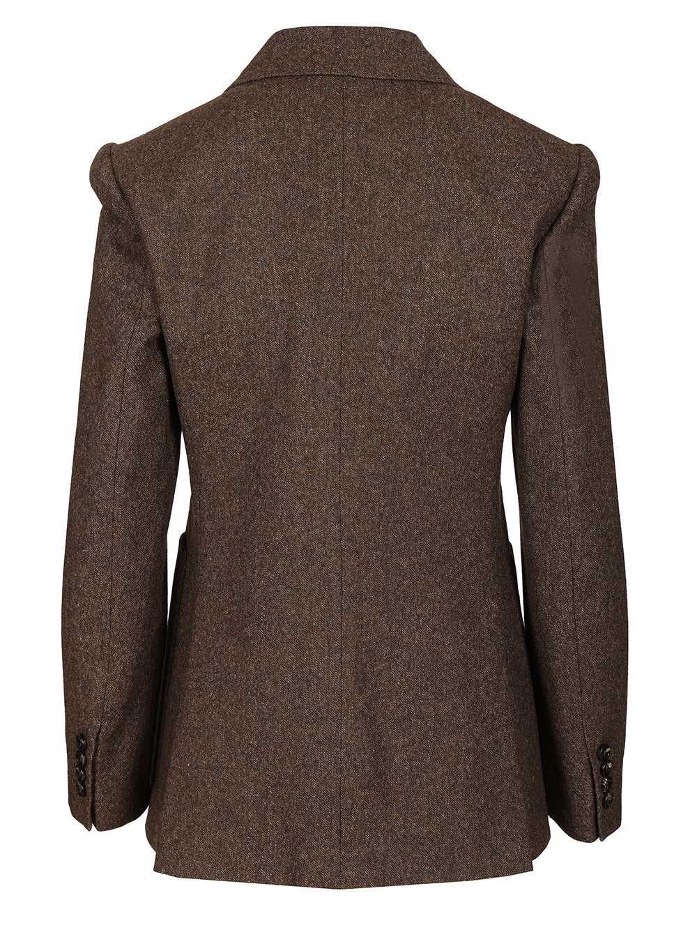 Wool Tweed Jacket Brown Virgin Ovis Aries