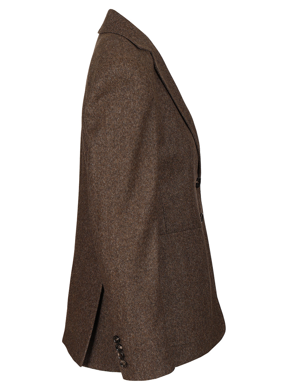 Wool Tweed Jacket Brown Virgin Ovis Aries
