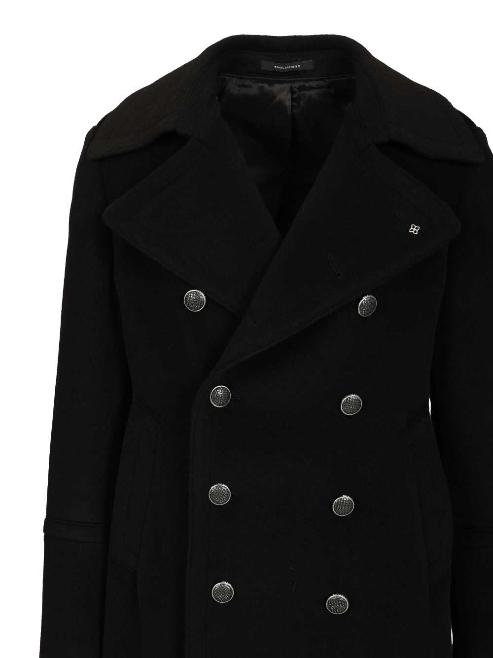 Aviator Coat Black Wool