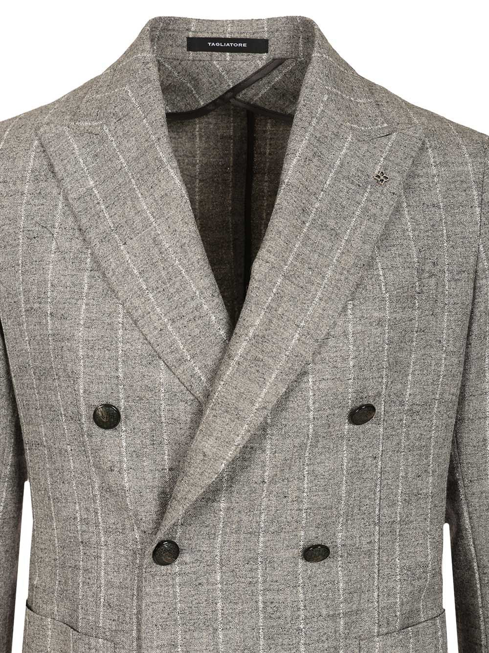 MONTECARLO DOPPIO PETTO BOUCLE Grey Jacket